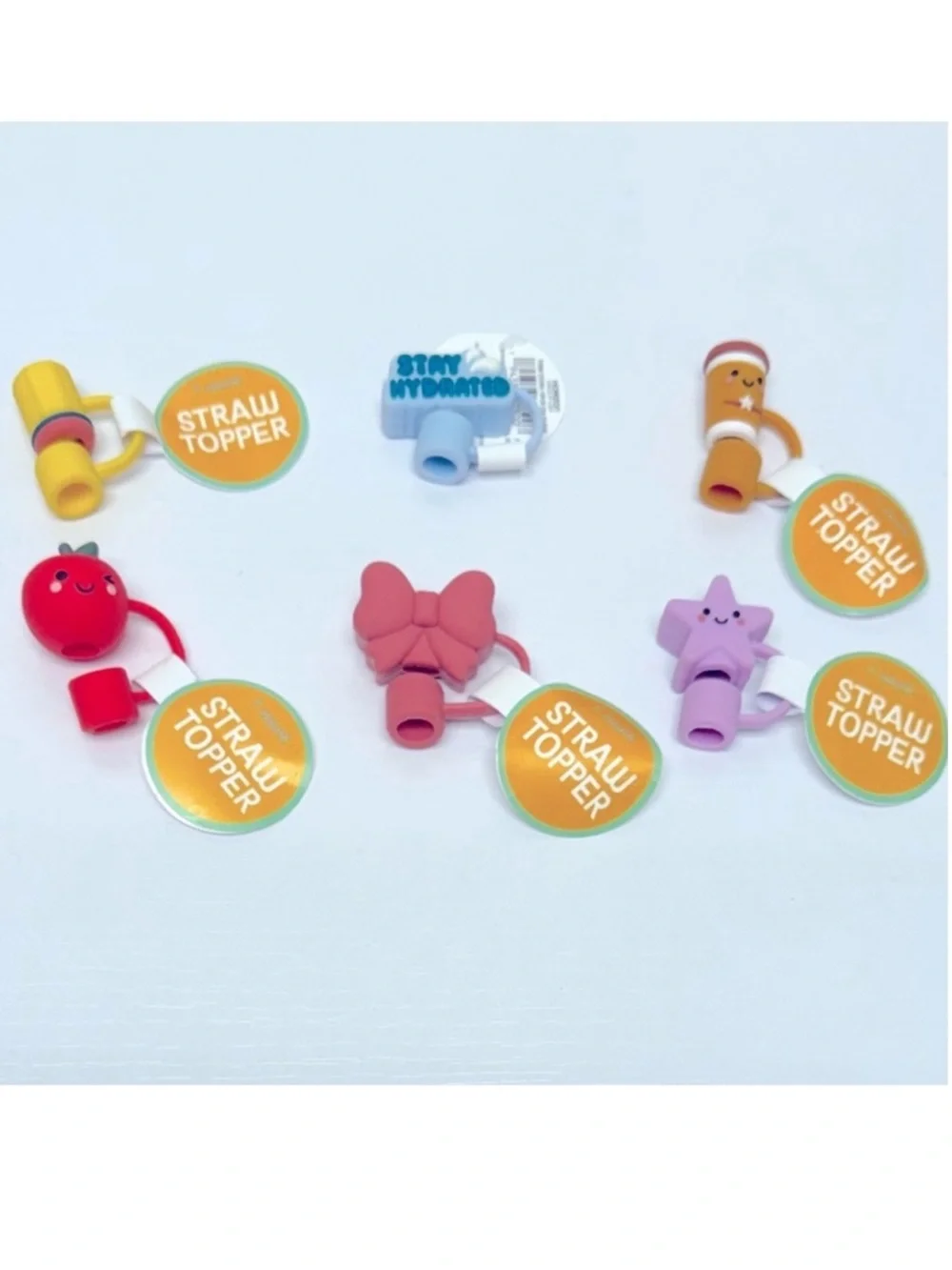Target Bullseye Playground Set of 6 Straw Toppers, Summer 2025 Collection